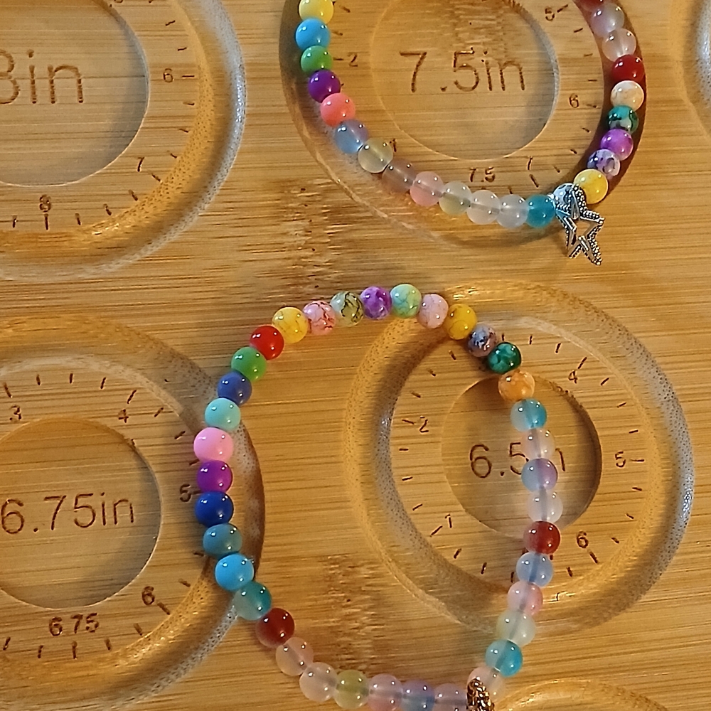 Colorful Beaded Kids Bracelet Set